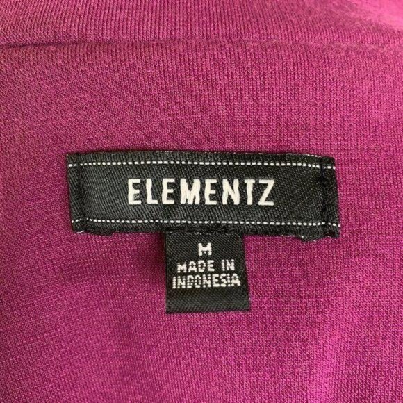 Elementz Hot Pink Faux Leather Trim Ponte Blazer - Picture 7 of 7